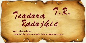 Teodora Radojkić vizit kartica